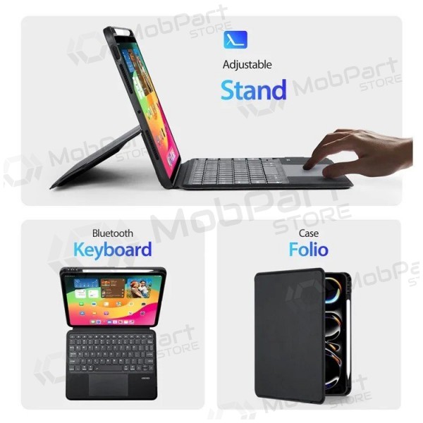 Apple iPad Pro 11 2024, 2025 kotelo näppäimistöllä - Dux Ducis DK (musta)