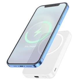 Ulkoinen paristo Power Bank Hoco J109 PD20W Magnetic 5000mAh valkoinen