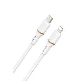 Lightning-kaapeli Dudao L25X USB-C–Lightning 1 m 30 W valkoinen