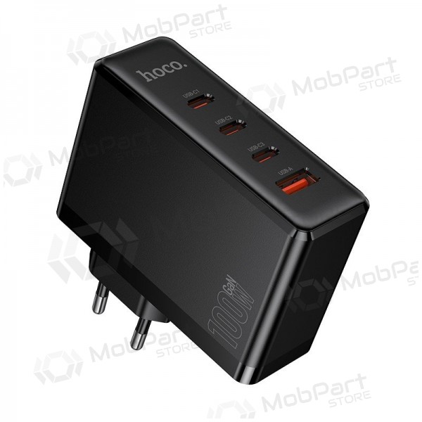 Puhelimen laturi Hoco N85 100 W 3x USB-C + USB-A musta