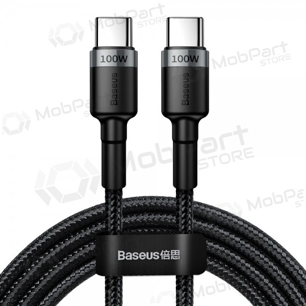 USB kaapeli Baseus Cafule PD100W Type-C 2.0m harmaa-musta CATKLF-ALG1