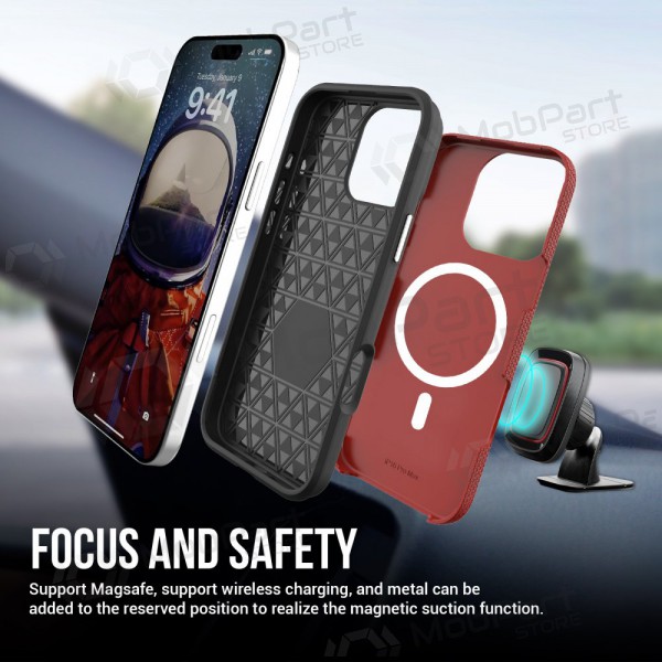 Suojakuori Perfectionists Triangle Mag Case Apple iPhone 12 Pro Max punainen Suojakuori Perfectionists Triangle Mag Case Apple iPhone 12 Pro Max punainen