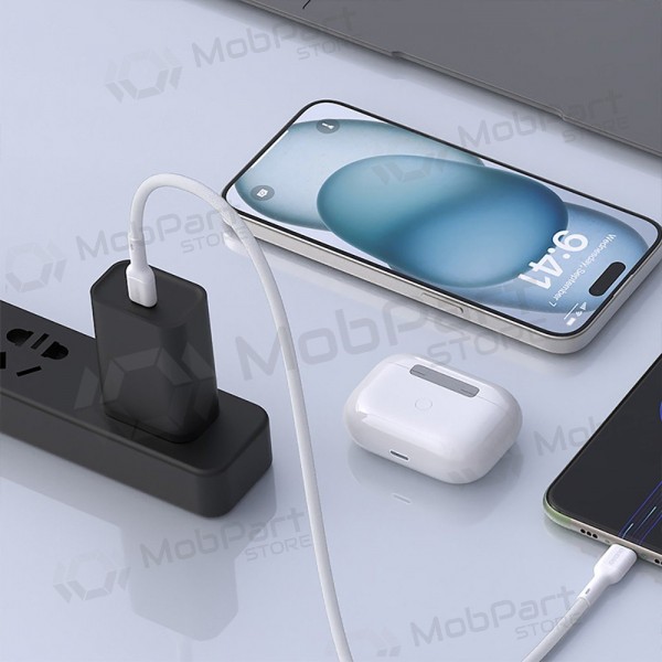 USB-C-kaapeli Dudao L9C USB-C–USB-C 1 m 65 W valkoinen