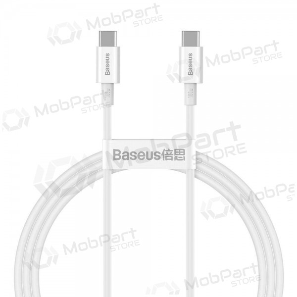 Kaapeli Baseus Superior Type-C - Type-C 100W 1.0m (valkoinen) CATYS-B02