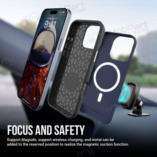Suojakuori Perfectionists Triangle Mag Case Apple iPhone 12 Pro Max tummansininen Suojakuori Perfectionists Triangle Mag Case Apple iPhone 12 Pro Max tummansininen