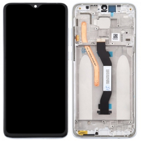 Xiaomi Redmi Note 8 Pro näyttö (valkoinen) (kehyksellä) (service pack) (alkuperäinen)