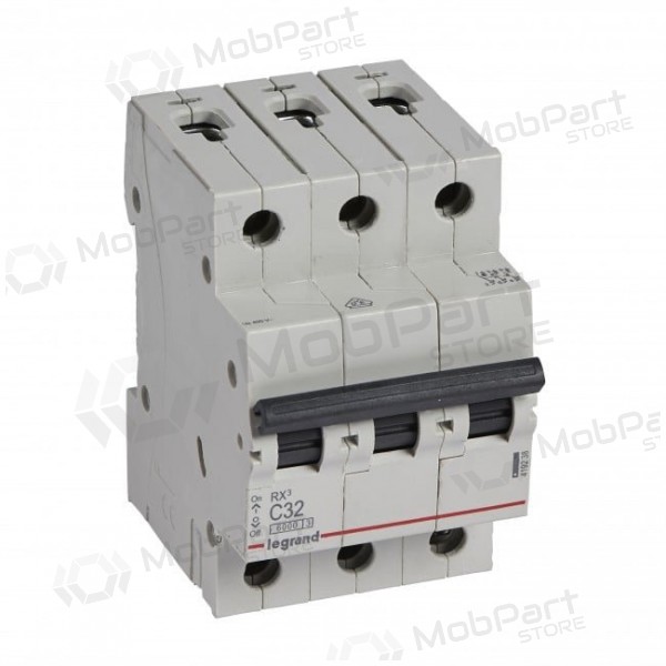 Pienoiskatkaisija MCB RX3 Legrand 419238 (32A, 3P, 230V, 6kA)