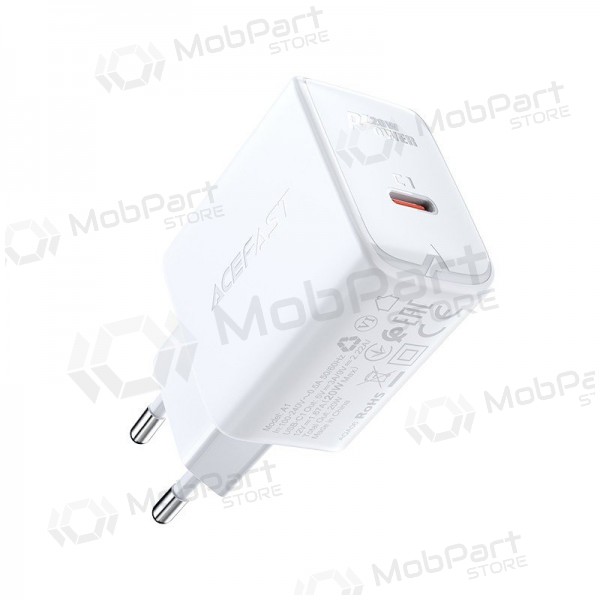 Laturi buitinis Acefast A1 PD20W USB-C valkoinen
