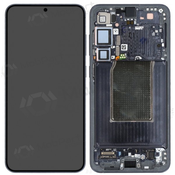 Näyttö Samsung S936 S25 Plus kosketusherkällä lasilla ja kehyksellä blue/black alkuperäinen (assembled service pack).