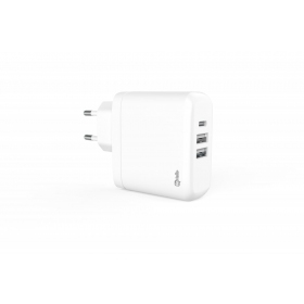 Laturi BeHello USB-C 45W PD + 2 USB (valkoinen)