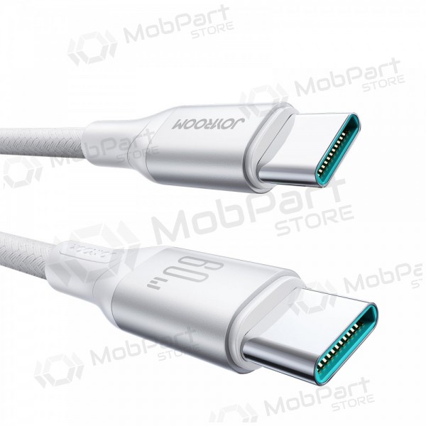 USB kaapeli Joyroom S-A28 USB-C to USB-C 60W 1.0m valkoinen