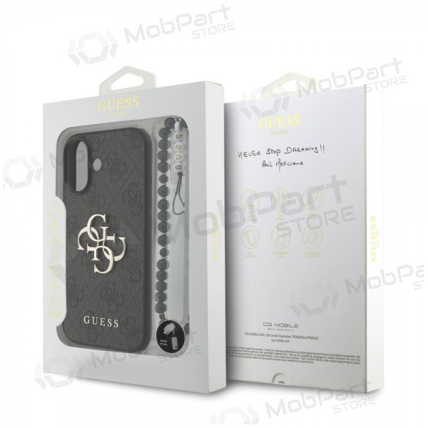 Apple iPhone 17 kotelo - Guess PU 4G Metal Logo Strap (musta)