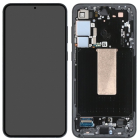 Ekranas Samsung S916 S23+ 5G su lietimui jautriu stikliuku ja rėmeliu Graphite alkuperäinen (service pack)