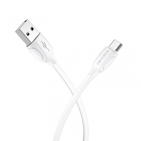USB kaapeli Borofone BX19 USB-A to MicroUSB 1.0m valkoinen