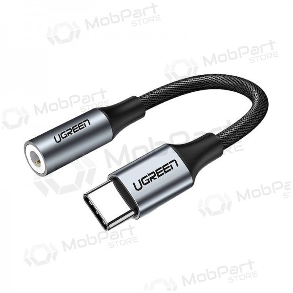 Ugreen AV161 USB-C–3,5 mm harmaa äänisovitin
