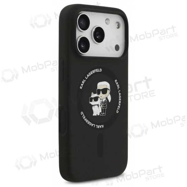 Apple iPhone 17 Pro kotelo -Karl Lagerfeld Liquid Silicone Karl and Choupette MagSafe- (musta)