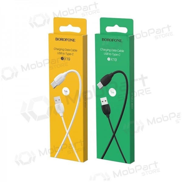 USB kaapeli Borofone BX19 USB-A to USB-C 1.0m valkoinen