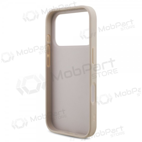 Apple iPhone 17 Pro kotelo - Guess PU 4G Metal Logo (vaaleanpunainen)