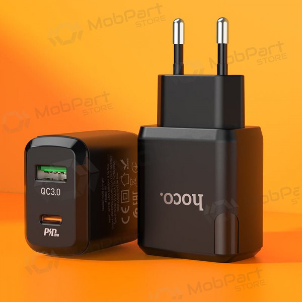 Laturi Hoco N5 USB Quick Charge 3.0 + PD 20W (3.1A) (musta)