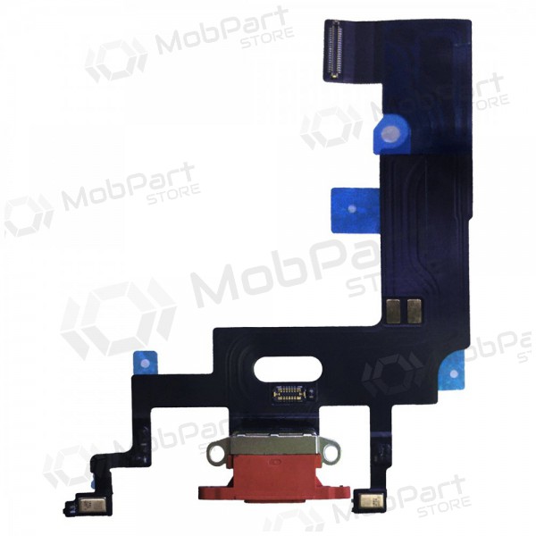Apple iPhone XR latauspistorasian ja mikrofonin liitin (latausliitin) (punainen) Apple iPhone XR latauspistorasian ja mikrofonin liitin (latausliitin) (punainen)