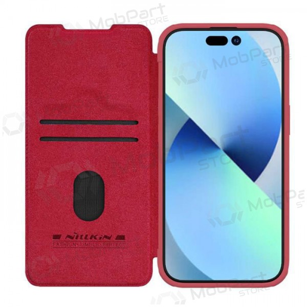Apple iPhone 14 Pro Max suojakotelo „Nillkin Leather“ (punainen) Apple iPhone 14 Pro Max suojakotelo „Nillkin Leather“ (punainen)