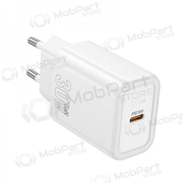 Puhelimen laturi Hoco N62 30 W GaN USB-C valkoinen