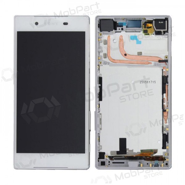 Sony E6603 / E6653 Xperia Z5 näyttö (valkoinen) (kehyksellä) (käytetty grade A, alkuperäinen)