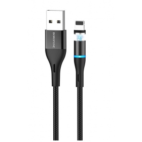 USB kaapeli Borofone BU16 Skill Magnetic Lightning 1.0m (musta)