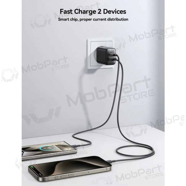 Laturi Joyroom JR-TCF13 USB-C/USB-A 25W musta