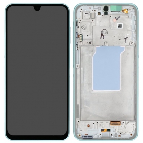 Ekranas Samsung A266 A26 5G su lietimui jautriu stikliuku ja rėmeliu Mint alkuperäinen (service pack)