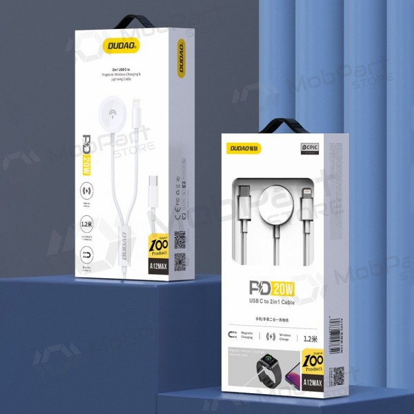 USB-C-kaapeli Dudao A12MAX-2in1 USB-C–iWatch / Lightning 1,2 m