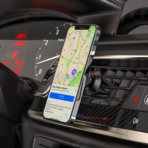 Automobilinis Yleinen telefono laikiklis Hoco CA81 tvirtinamas į ventiliacijos groteles, magnetinis, musta
