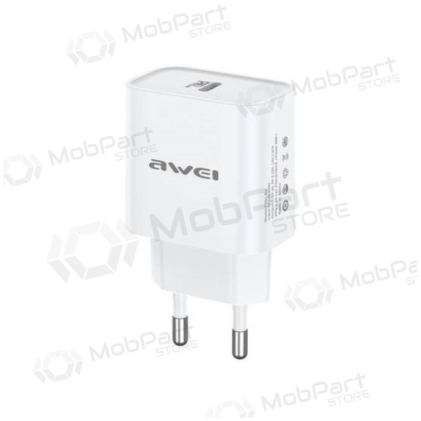 Puhelimen laturi Awei PD61-EU 20 W USB-C valkoinen