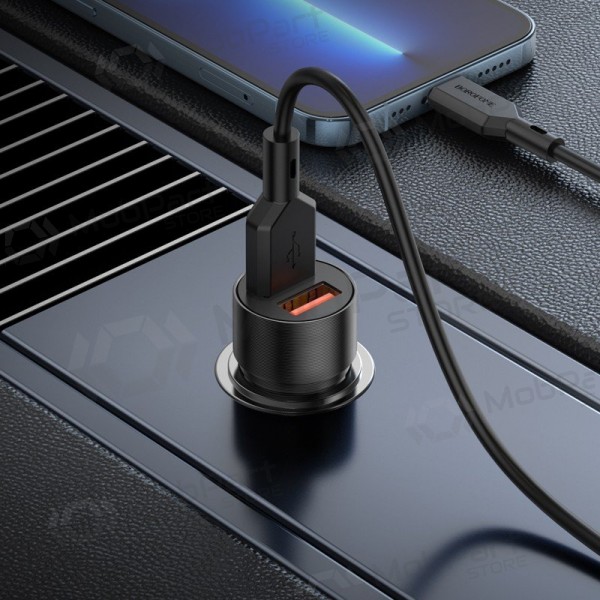 Laturi automobilinis Borofone BZ19B 2xUSB-A QC3.0 36W musta