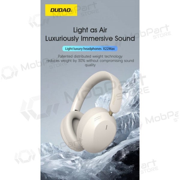 Langattomat kuulokkeet mikrofonilla Dudao X22Max Bluetooth USB-C valkoinen