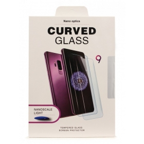 LCD apsauginis stikliukas Nano Optics 5D UV Glue Samsung S928 S24 Ultra lenktas läpinäkyvä