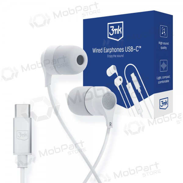 Kuulokkeet 3mk Wired Earphones USB-C