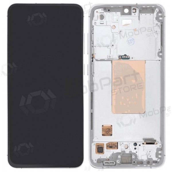 Samsung Galaxy S24 FE näyttö (hopea) (kehyksellä) (Premium)