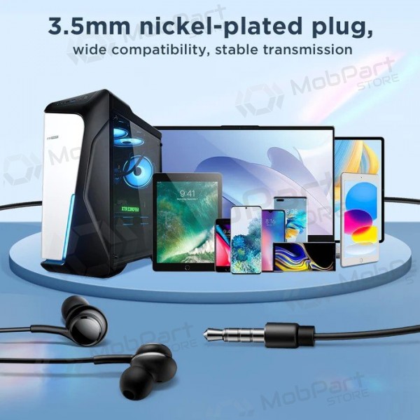 Kuulokkeet Joyroom JR-EW02 3.5mm juodos