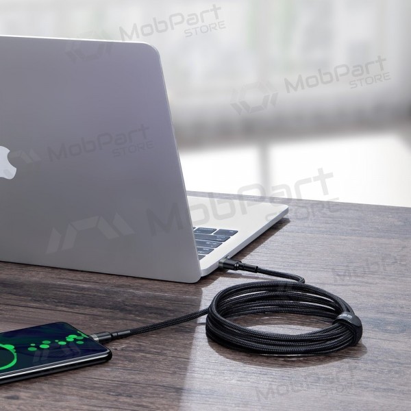 USB kaapeli Baseus Cafule PD100W Type-C 2.0m harmaa-musta CATKLF-ALG1