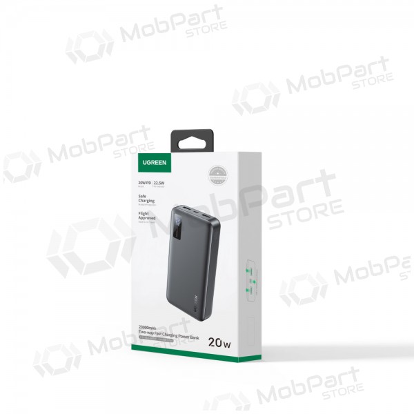 Ulkoinen paristo Power Bank Ugreen PB313 20W 20000mAh (25683) musta