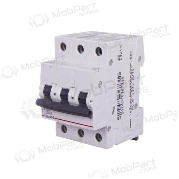 Automaattisulake - MCB RX3 Legrand 419236 (20A, 3P, 400V, 6kA)