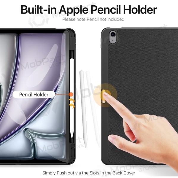 Apple iPad Air 13 (2024, 2025, 2026) kotelo - Dux Ducis Domo (musta)