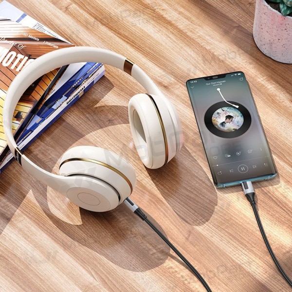 Audio kaapeli Borofone BL19 USB-C to 3,5mm musta
