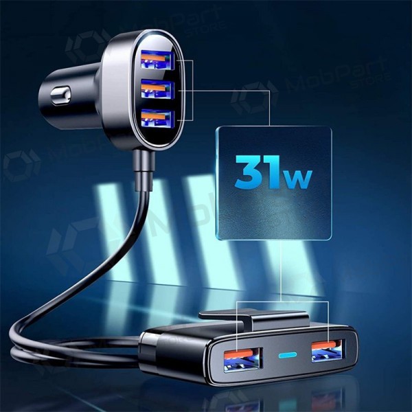 Laturi automobilinis Joyroom JR-CL03 5xUSB 6.2A (musta)