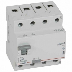 Vikavirtarele RCD RX Legrand 402062 - AC, 25A, 4P, 30mA, 400V