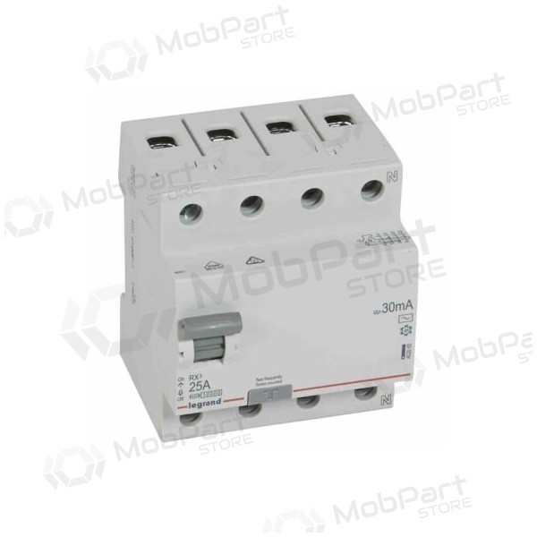 Vikavirtarele RCD RX Legrand 402062 - AC, 25A, 4P, 30mA, 400V