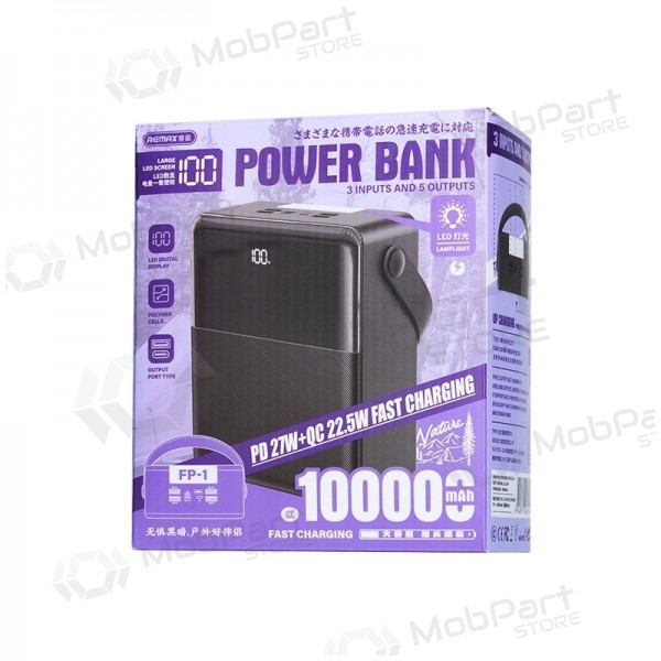 Ulkoinen paristo Power Bank Remax FP-1 22.5W 100000mAh musta