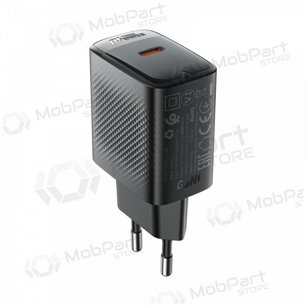 Puhelimen laturi Acefast A104 25 W GaN USB-C musta