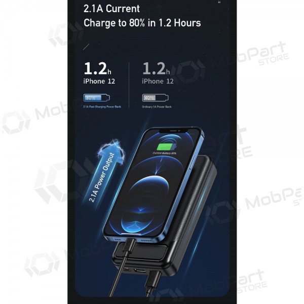 Ulkoinen paristo Power Bank Awei P6K 5V/2.1A 20000mAh musta